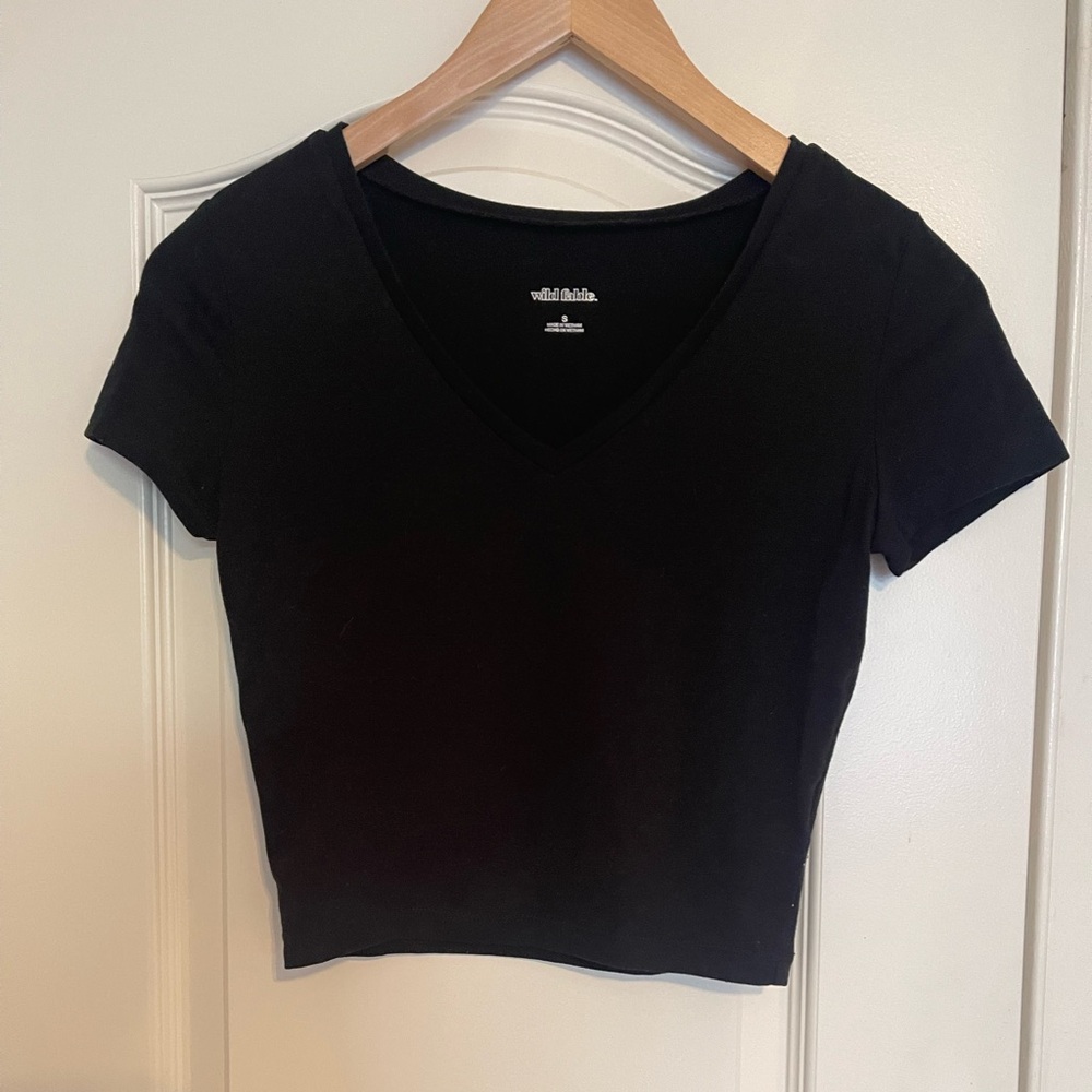 Wild Fable Crop V-Neck Shirt